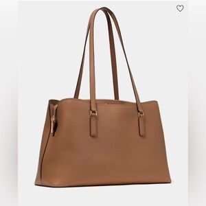 New KATE SPADE Thompson Street Commuter Tote Shoulder Bag Brown Pebbled Leather